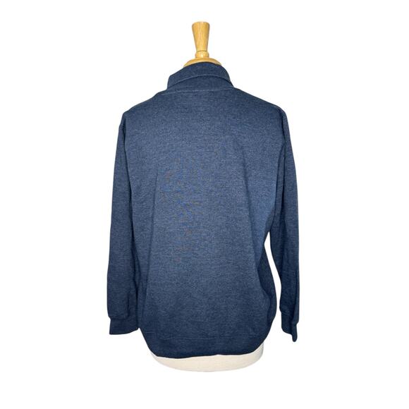 UC DAVIS Shawl Collar Womens Lightweight Sweatshirt Size Large Blue White - Picture 3 of 10